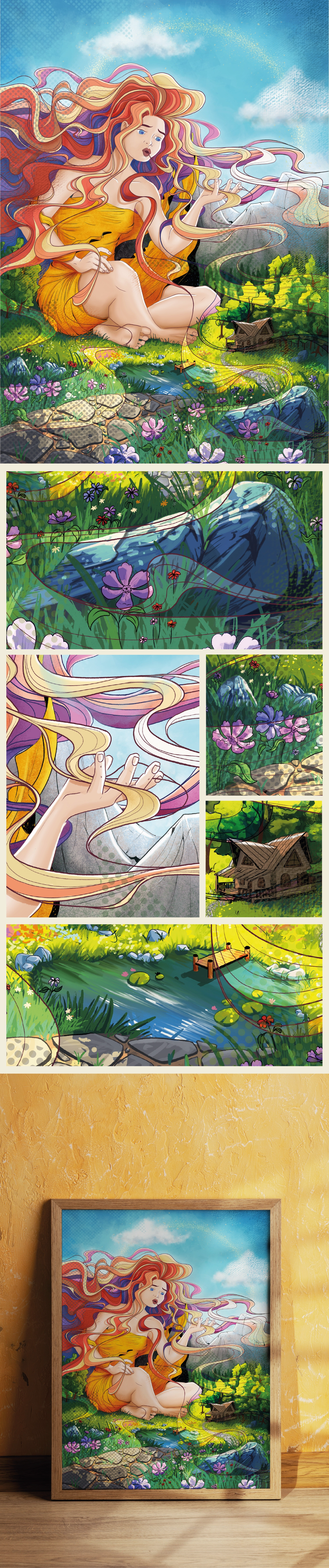 Natureza: Substantivo Feminino - Série de ilustrações